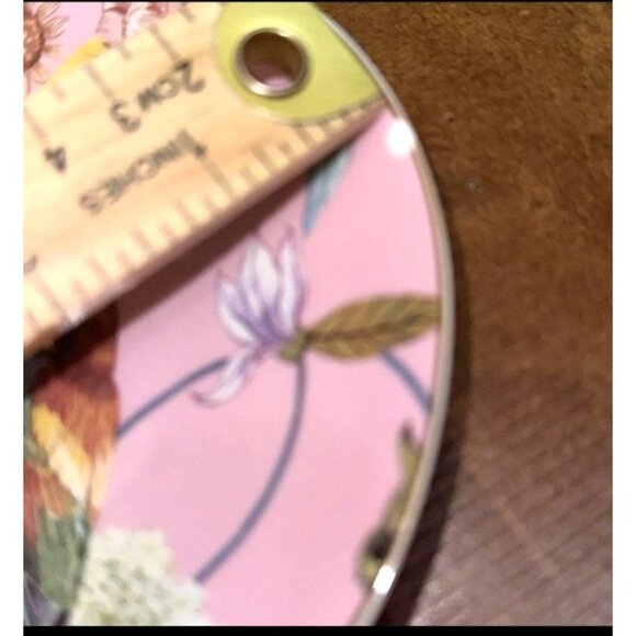 Grace Teaware Floral Bird Porcelain Decorative Plate - Picture 4 of 4